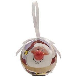 Twinkling Treasures 3D Blinking Christmas Ornament- 3.5" - SANTA CLAUS‎